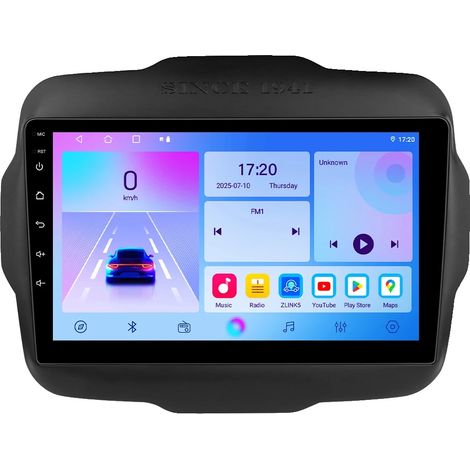 Radio para coche, tamaño de pantalla, compatibilidad con smartphones, compatible con Jeep Renegade 2016-2020, sistema de navegación GPS Android Auto Stereo, B-T2CP (4 núcleos 2G 32G) (1/2)