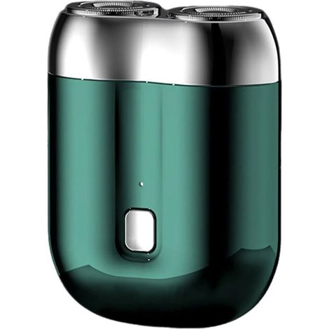 Potente afeitadora de doble hoja - Afeitadora corporal de doble hoja recargable por USB + recortadora de precisión/barba - Ligera y cómoda - Cuidado perfecto del vello corporal para hombres y mujeres, (1/5)