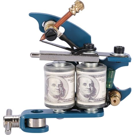 Bobine de film professionnelle pour machine à tatouage, cadre pistolet bleu pour équipement d'ombrage et fournitures (1/5)