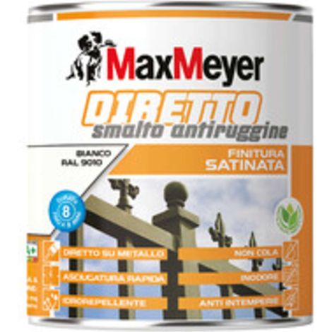 MAX DIRETTO ANTIRUG ACQUA SAT BIANCO R9010 0,750 L - 4 pezzi
