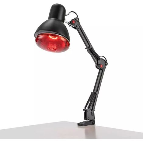 Lampe infrarouge 150W avec support 360° Lampe céramique E27 Tension 220V Pour soulagement musculaire et amélioration du teint (1/5)