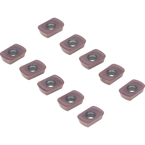 Lot de 10 plaquettes de coupe indexables en carbure revêtues pour tournage et fraisage, outil de coupe CNC pour acier (1/5)