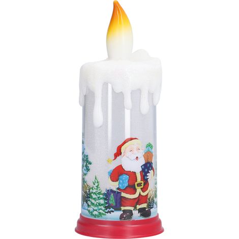 Bougies de Noël sans flamme LED, imitation flamme, Père Noël, veilleuse décorative pour Noël, type C, pour personnes âgées (1/5)