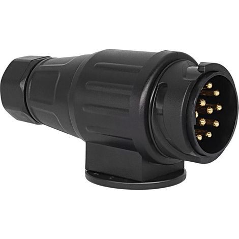 Prise remorque européenne 13 broches 12V, connecteur moulé pour signalisation lumineuse remorque (1/5)