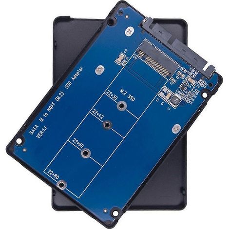 MSATA NGFF zu SATA 2,5 Zoll Adapter, M.2 SATA Adapterkarte für M.2 SSD, Ngff zu SATA Konverter, Unterstützung für externe Festplatten.