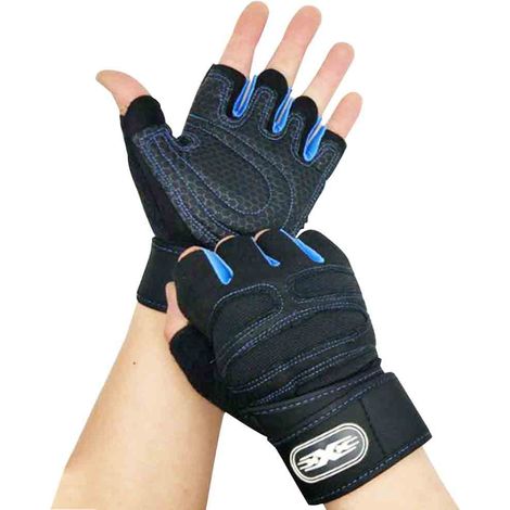 Gants De Fitness - Paume Anti-dérapante En Silicone - Dos Respirant - Poignet Étendu Avec Sangle Réglable En Velcro - Par 1 (1/5)