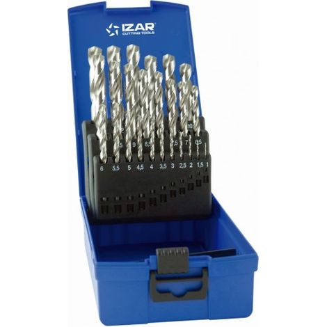 Juego Brocas 1-13X0,50 HSS Split Point C (1013) DIN338 25-UDS. -1456- IZAR