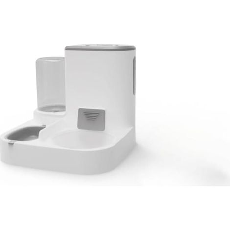 Dispensador automático de comida para mascotas 2 en 1 para perros y gatos (1/4)