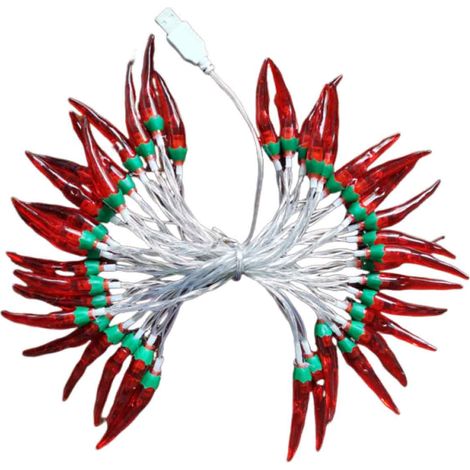 1 Guirlande lumineuse, LED rouge piment, 10 mètres, 100 LEDs, IP44, intérieur extérieur, Noël (1/5)