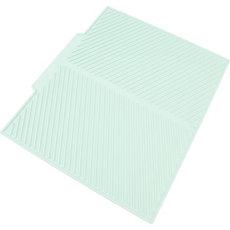 Tapis égouttoir à vaisselle en silicone isolant thermique, multifonctionnel, tapis d'égouttage et tapis pour nourrir les animaux, 40,5 x 50,5 cm (1/5)
