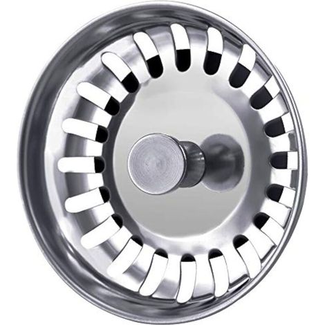 78mm Universal Kitchen Sink Plug Stainless Steel Sink Strainer (1/5)