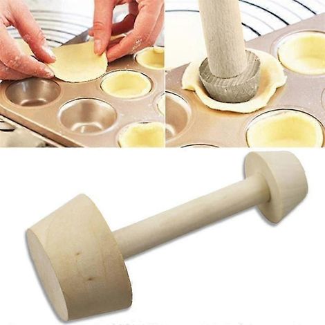 Pilon à tartelettes en bois, moule à pâtisserie pour la pâtisserie maison, outil de cuisine (1/5)
