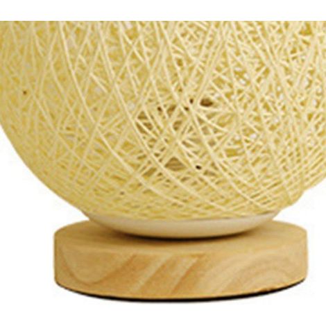 veilleuse mignonne Lampe de Table de chevet LED réglable 3W, USB créative, boule en rotin, lampe de Table moteur eclairage (1/4)