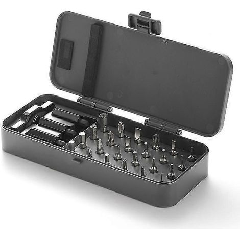 Tournevis à cliquet, coffret de 24 embouts de précision, tournevis à cliquet magnétique avec poignée amovible, compatible avec l'électronique et le bricolage (WHBYV). (1/4)