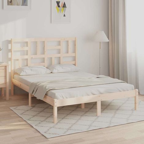 Cadre de lit sans matelas bois massif 160x200 cm (1/5)