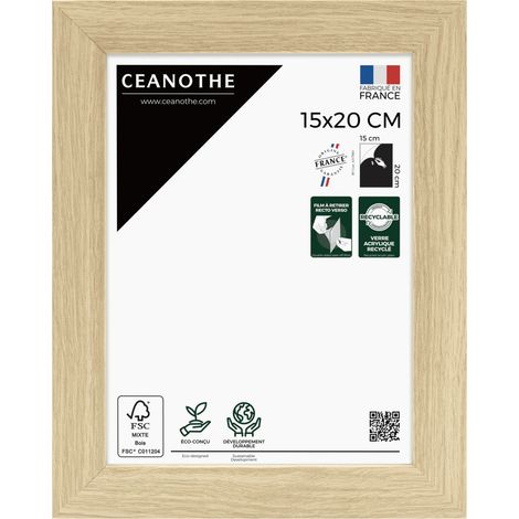 Cadre Photo Brut 15x20 cm et 20x15 cm - Convient au A5 et A6 – Cadre pour Photo 15x20 cm, Affiche ou Poster - Cadre Photo Eternel Brut 15x20 cm - Fabriqué en France - Verre acrylique Incassable (1/5)