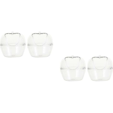 Lot de 4 bacs à sable transparents pour hamsters, compatibles avec les petits animaux de compagnie (1/4)
