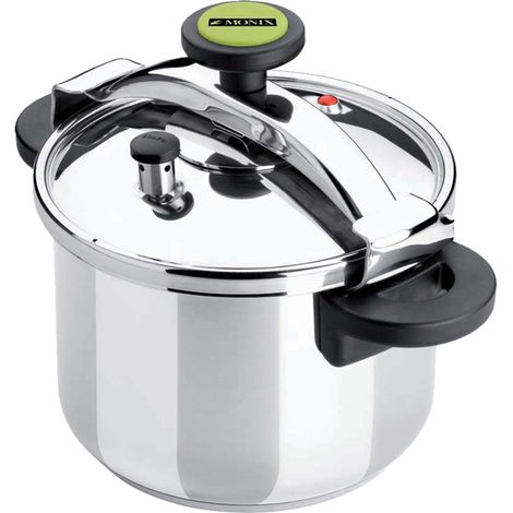 Olla a Presión Monix Classica M530003/ Ø24cm/ 8L/ Acero Inoxidable/ Apta para Inducción