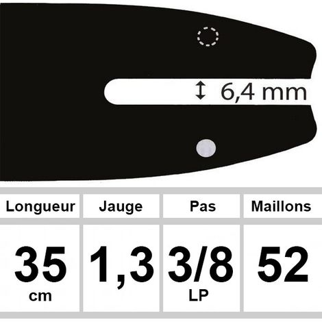 Guide OZAKI 35 cm 3/8LP 1,3mm