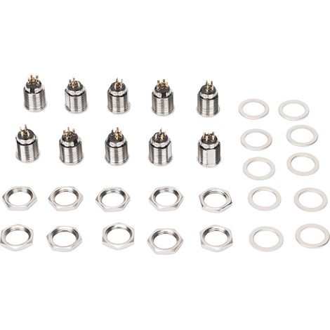 Connecteur XLR Mâle 5 Broches Métal avec Base 3 Broches pour Microphone Montage Panneau (1/5)