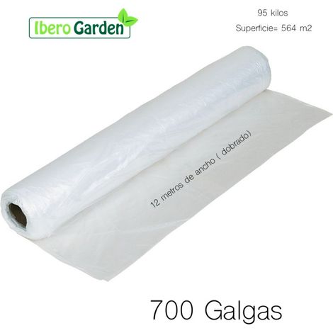 PLÁSTICO NATURAL 700 GALGAS 12 METROS ANCHO AL CORTE (PRECIO X metro lineal)