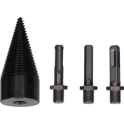 4-teiliges Set elektrischer Holzbohrer und Metallspalter, 32 mm, für Brennholz
