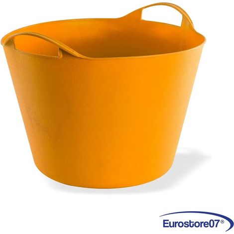 Secchio contenitore multiuso 'flex-bag' flessibile Ø 46 cm - 43 lt arancio (1/4)