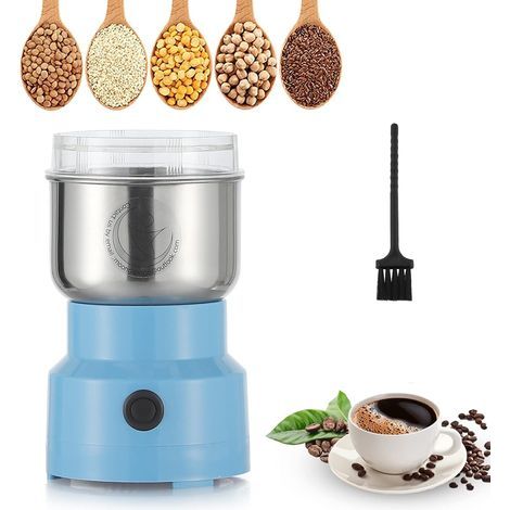 Broyeur électrique 200W 14500rpm – Capacité 300ml – Acier inoxydable – Pour moudre grains, épices et herbes – Design portable (1/5)