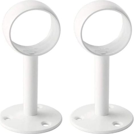 2 PCS Le diamètre de 32 mm / 1-1/4 Pouces Rideau de Douche Tringle de Tringle de Tringle de Cadre Bride de Tuyau, Douille, Support de Montage au Plafond Support de raccord de Tuyau (1/5)