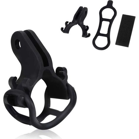 Support de lampe de poche Ulisem pour vélo, support universel et stable pour guidon de vélo, clip pour lampe de poche de diamètre inférieur à 40 mm (noir) (1/4)