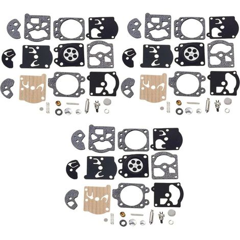 Set mit 3 Vergaser-Reparatursätzen für Walbro K10-Wat WT391 WT20 WT3 WT309 WT310 WT324 WT379 Kettensäge Laubbläser (1/5)