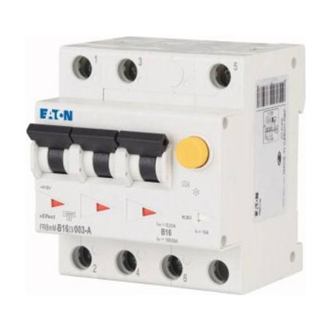 Disjoncteur différentiel FRBmM 30mA courbe B 3P Type A 16A EATON FRBMM-B16/3/003-A (1/3)