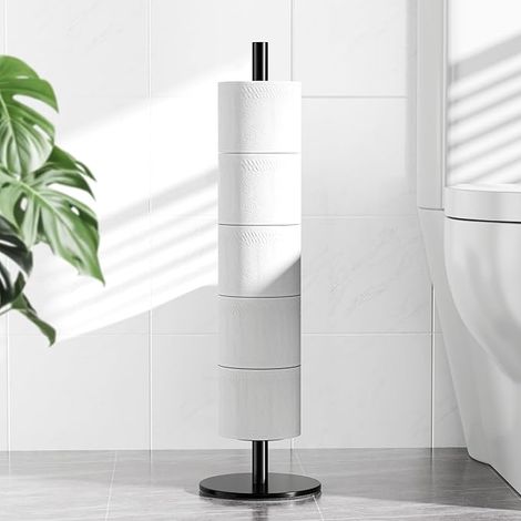 Toilet Paper Holder for Bathroom Toilet Paper Storage Freestanding Stainless Steel Toilet Paper Holder (1/5)