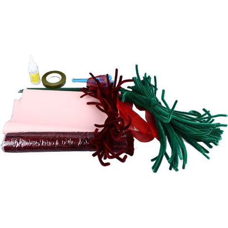 DIY-Brautstrauß-Set aus Chenille-Stielen, handgefertigt, mit innovativer, langlebiger Drehstäbchen-Technik und Pfeifenreinigern. (1/5)