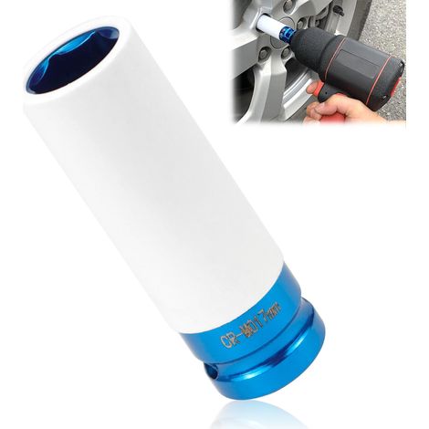 Écrous de visseuse à percussion 1/2" 17 mm 19 mm Douille de changement de roue Jeu de douilles en aluminium pour visseuse à percussion (17 mm) (1/5)