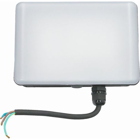 Projecteur LED plat, 30 watts. 2700 lumens. Lumière blanche 4000K. Indice de protection IP65. Corps en aluminium. (1/5)