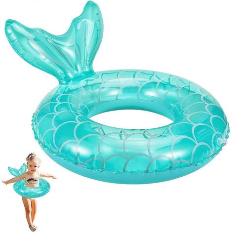 Bouée gonflable à motif sirène, résistante, pour les enfants de 4 à 9 ans, pour la piscine et la plage, les fêtes aquatiques d'été.-AquaForge (1/5)