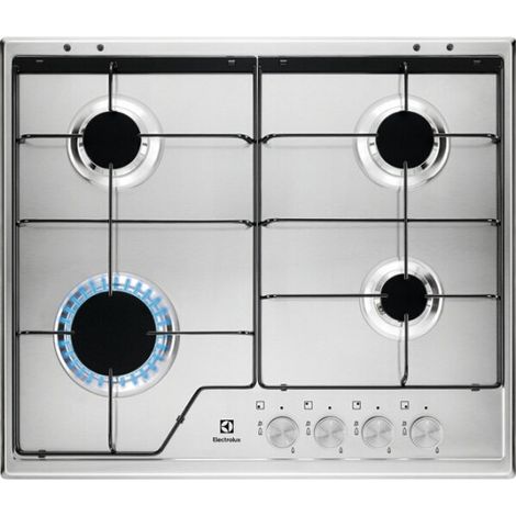 Table de cuisson Electrolux KGS6424SX Inox Encastrable 56 cm Gaz 4 Brûleur(s) (1/5)