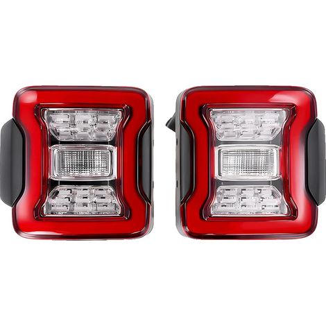 Fanale posteriore a LED, 12V, temperatura colore 6500K, diametro 9,3 pollici, compatibile con Jeep Wrangler JK, costruzione resistente. (1/5)