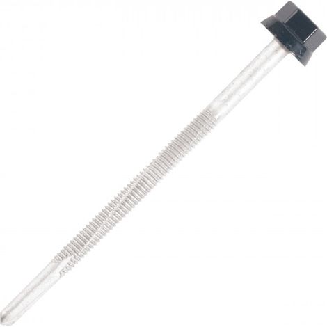 Vis bac acier SCELL-IT sommet nervure Support métal IPN - Ø6 x 120 mm - TH12 - Gris clair RAL7035 - Sachet de 100 - ZTP-60120-7035
