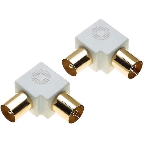 Spina coassiale angolare - Adattatore RCA angolare, antenna TV 90 gradi da coassiale maschio a F femmina, F maschio tipo satellitare UHF maschio-femmina ad angolo retto