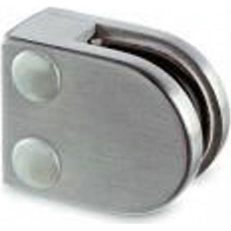 Pince verre pour plat - Finition : Brossé - Matériau : Zamac - Epaisseur verre : 8,76 mm - Hauteur : 45 mm - Largeur : 63 mm - MB2