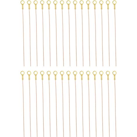 12 Pouces Fil de Cuivre Nu Cosses Mise à la Terre en Cuivre 30 Pièces Câbles en Cuivre Tressé avec Cosses Connecteurs en Cuivre Non-isolés Kit pour la Mise à la Terre l'Éclairage (1/5)