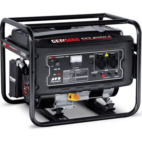 Generatore di corrente gruppo elettrogeno genmac g4000, benzina 4 tempi, 4 kw avr, mci psgeg4000 (1/5)