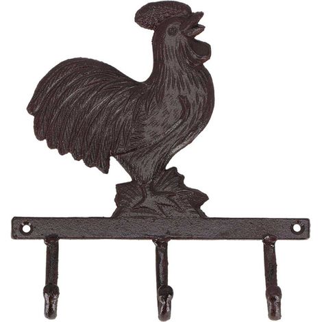 Patère en fonte 3 crochets Coq (1/4)