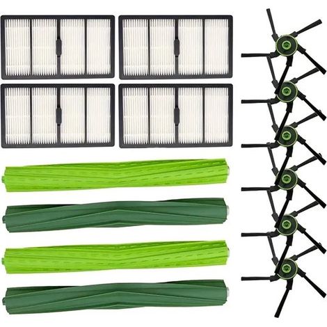 Adatto per i ricambi dell'aspirapolvere iRobot serie S9/S9+ - Kit di ricambio con filtri ad alta efficienza, spazzole laterali e spazzole in gomma - Accessori resistenti in plastica per il montaggio a (1/5)