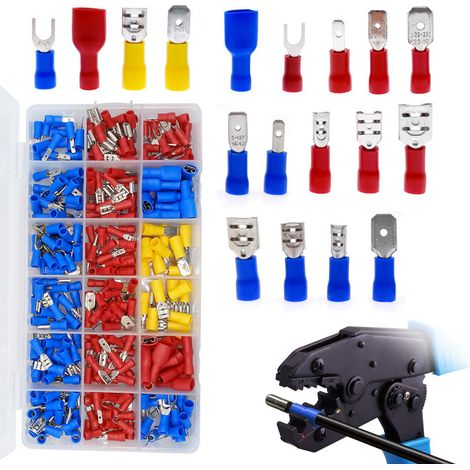 Teilweise rote Dichtungsringe, 330 Stück, Kabelverbinder, 18 Arten flacher Stecker, Druckkabelverbinder, Automobil-Elektroklassifizierung, elektrische Verbinder (1/5)