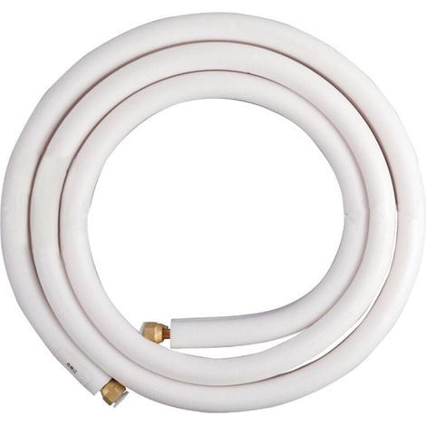 Tuyau de Cuivre pour Climatiseur - 1/4 & 3/8 - 4M - Avec un Bobine Isolante - Câble HVAC - Canalisations Costumes ou Complets (1/4)