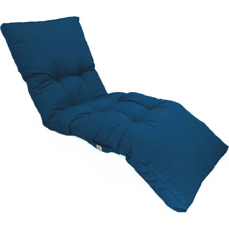 Coussin bain de soleil 185 x55cm Bleu pétrole (1/5)