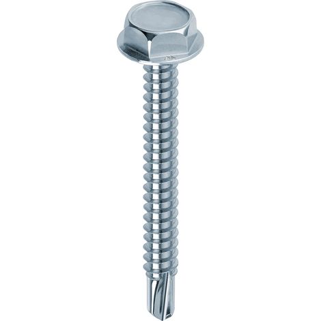 VITE AUTOPERFORANTE METALLO DRILLEX MUSTAD - TECC ZINC BIANCA/CHROMITING MM 4,8X25 CF=PZ 500 - 1 confezione